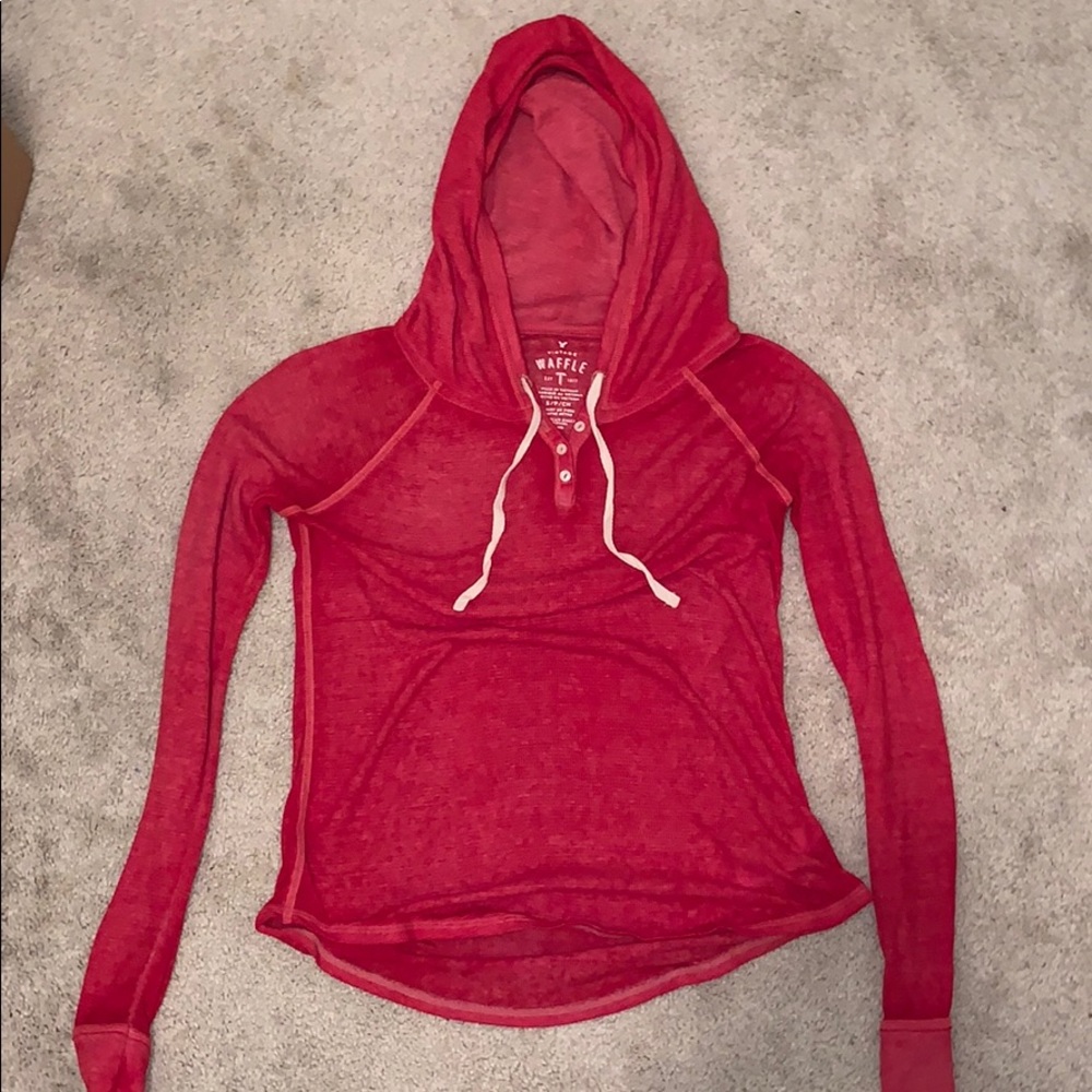 Comfy long sleeve shirt with hoodie